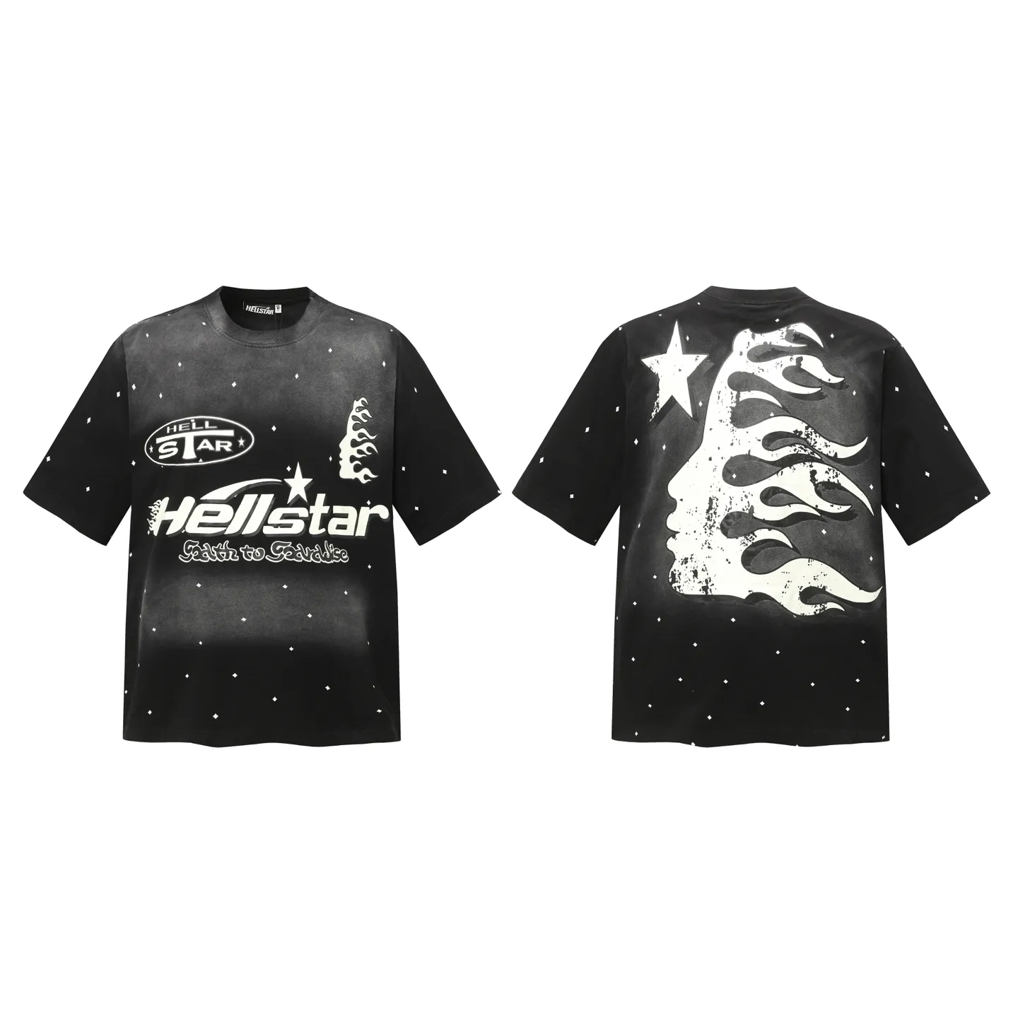 808# Black ｜ P62 In Stock Hellstar T （fabric):32 250 Sizes（size）：S-M- L- X L （colour）： Black 👉